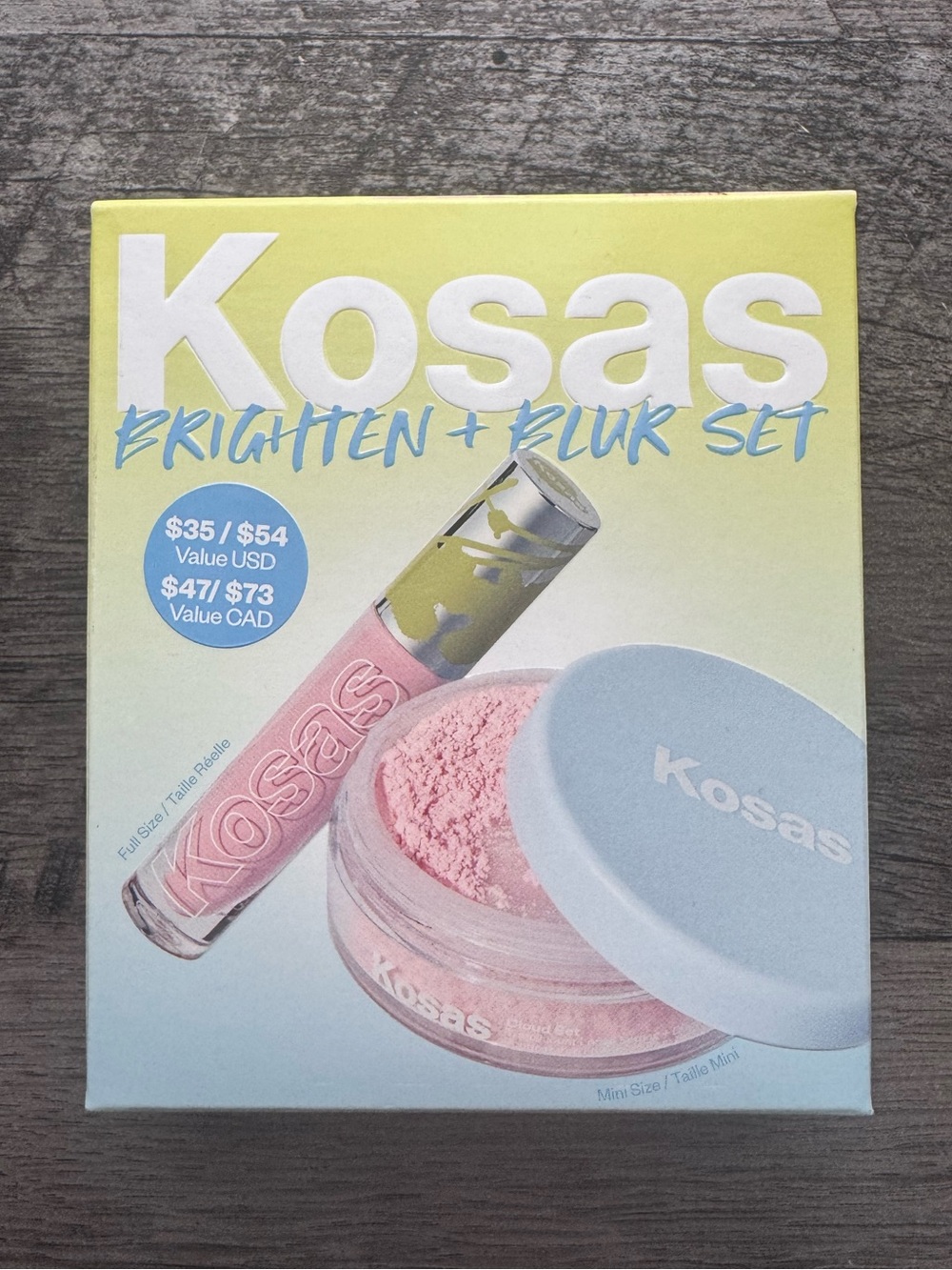 Kosas Brighten + Blur Set – Revealer Extra Bright + Cloud Set Powder (NIB)